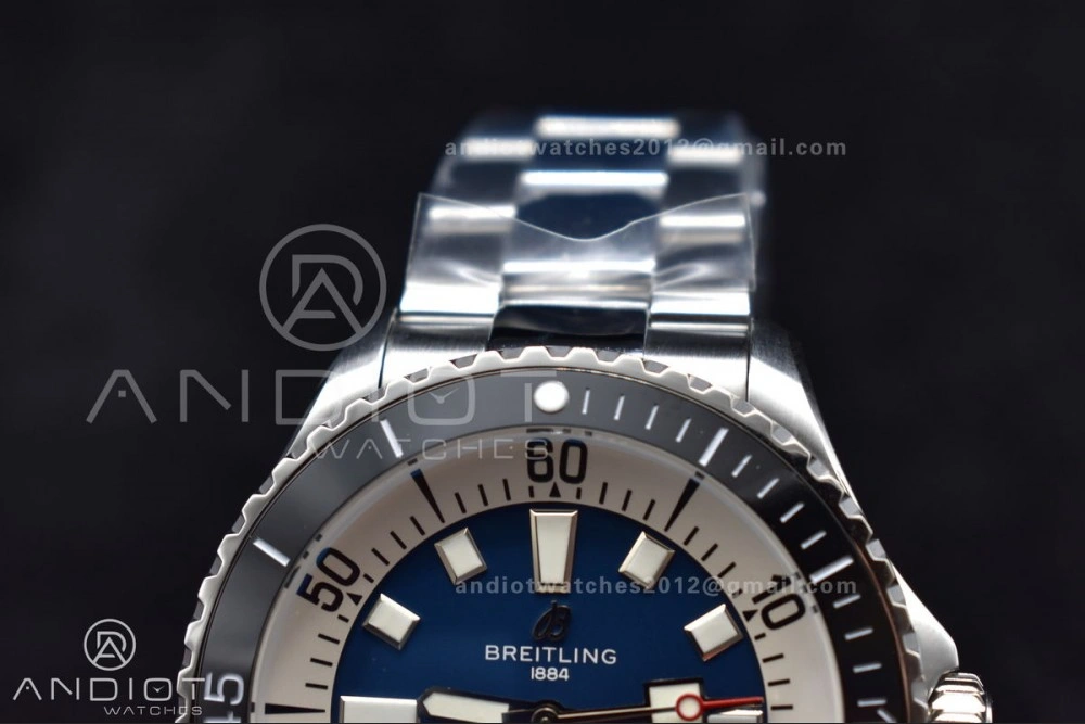 SuperOcean Automatic 44 TF 1:1 Best Edition Blue White Dial on SS Bracelet A2824