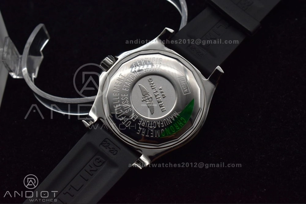 Superocean Automatic 44 BLSF 1:1 Best Edition Black Dial And Bezel With Orange Rehaut On Black Rubber Strap A2824