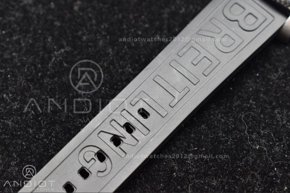 Superocean Automatic 44 BLSF 1:1 Best Edition Black Dial And Bezel With Orange Rehaut On Black Rubber Strap A2824