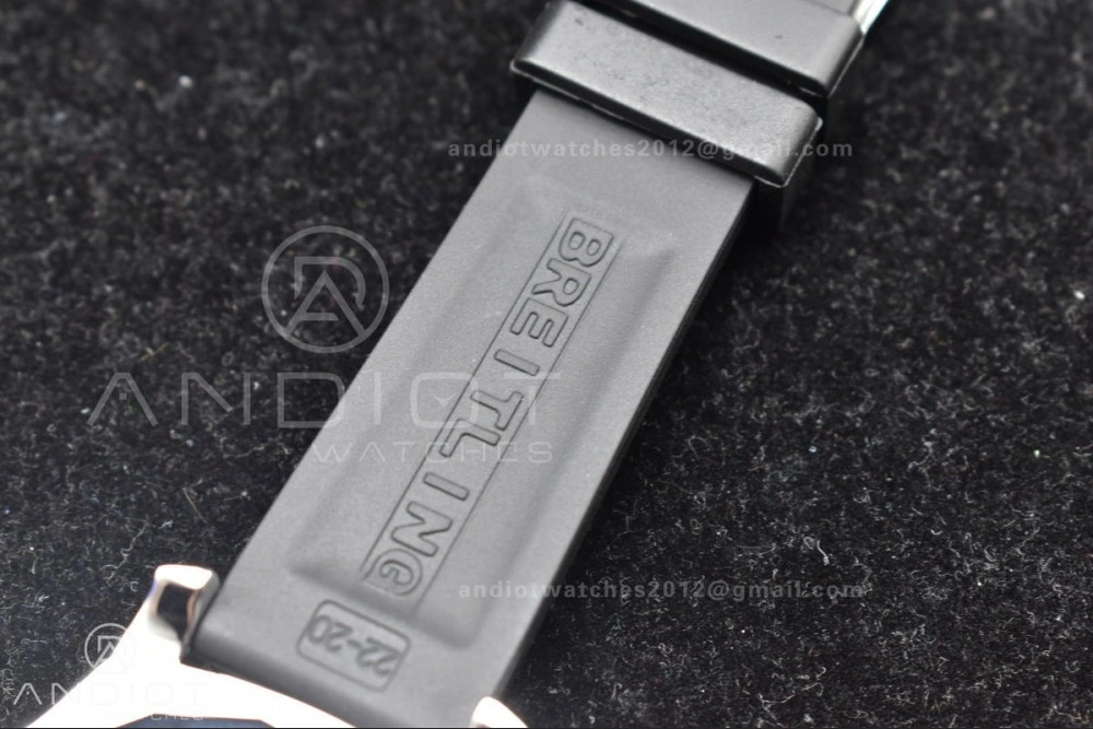 Superocean Automatic 44 BLSF 1:1 Best Edition Black Dial And Bezel With Orange Rehaut On Black Rubber Strap A2824