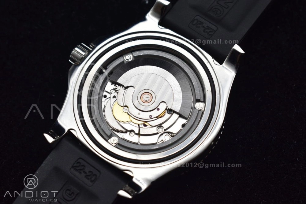 Superocean Automatic 44 BLSF 1:1 Best Edition Black Dial And Bezel With Orange Rehaut On Black Rubber Strap A2824