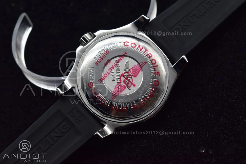 Superocean Automatic 44 TF 1:1 Best Edition Black Dial Black Bezel On Black Rubber Strap A2824