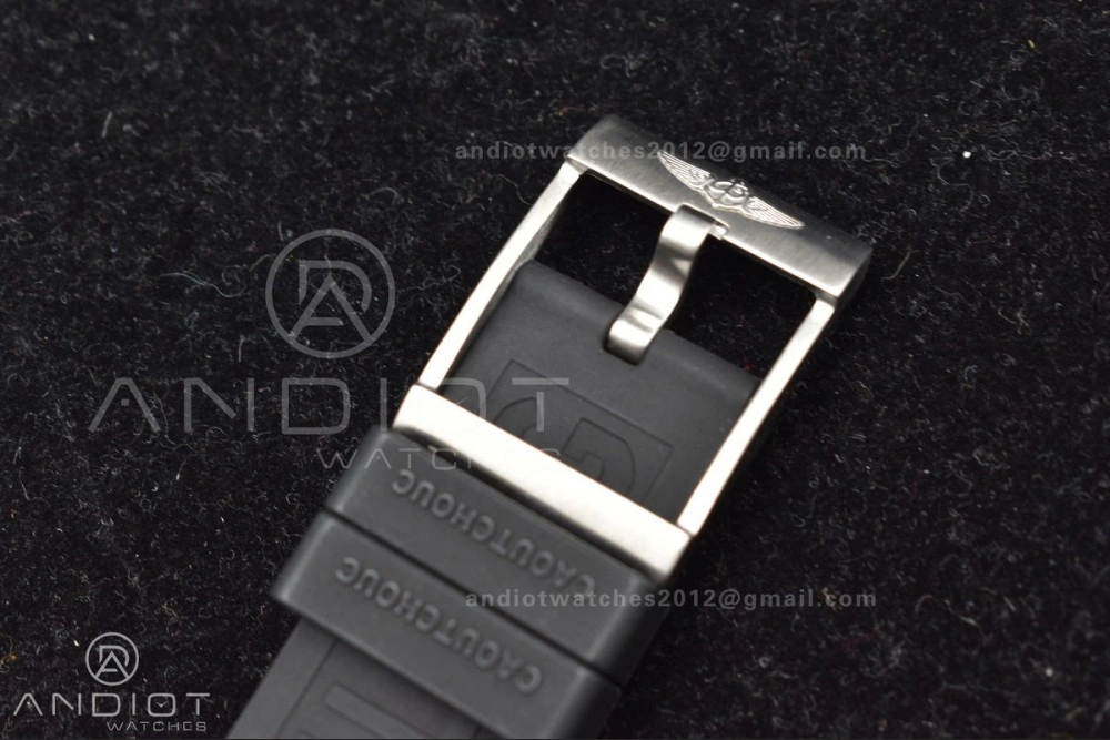 Superocean Automatic 44 TF 1:1 Best Edition Black Dial Black Bezel On Black Rubber Strap A2824