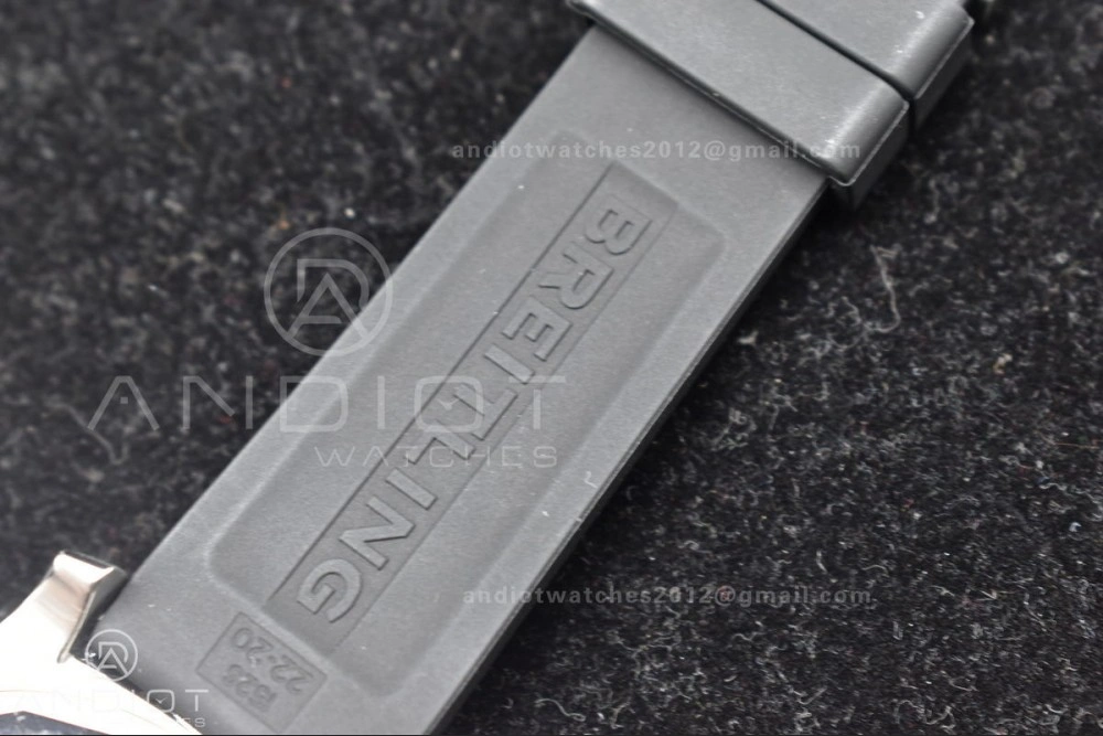 Superocean Automatic 44 TF 1:1 Best Edition Black Dial Black Bezel On Black Rubber Strap A2824