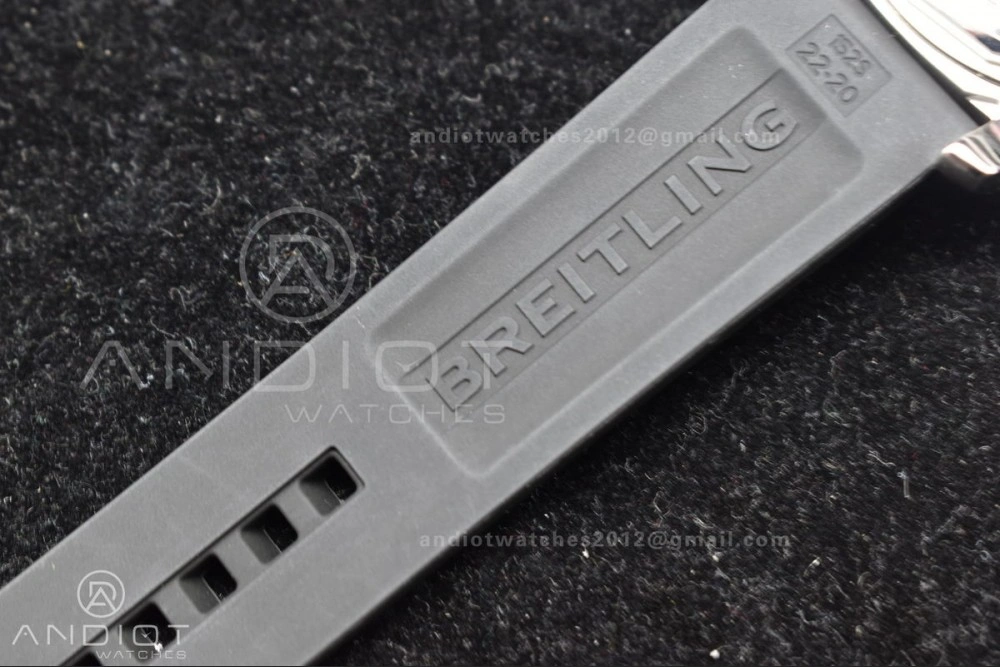 Superocean Automatic 44 TF 1:1 Best Edition Black Dial Black Bezel On Black Rubber Strap A2824