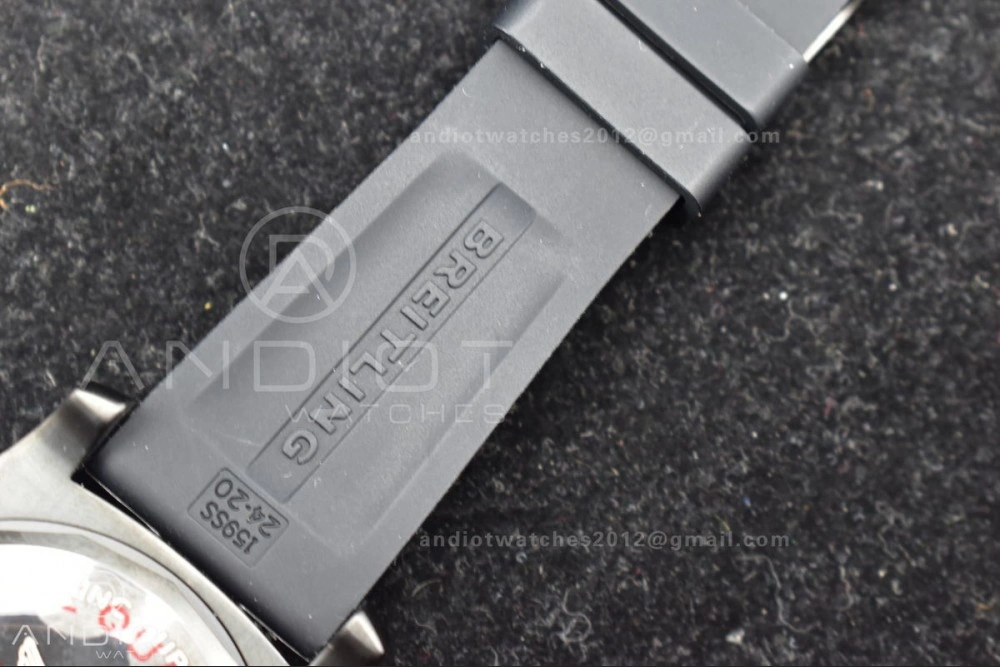 Superocean Automatic 44 TF 1:1 Best Edition Black Dial Black Bezel On Black Rubber Strap A2824