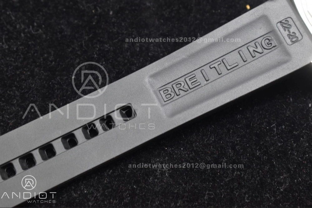 Superocean Automatic 44 TF 1:1 Best Edition Black Dial Black Bezel On Black Rubber Strap A2824