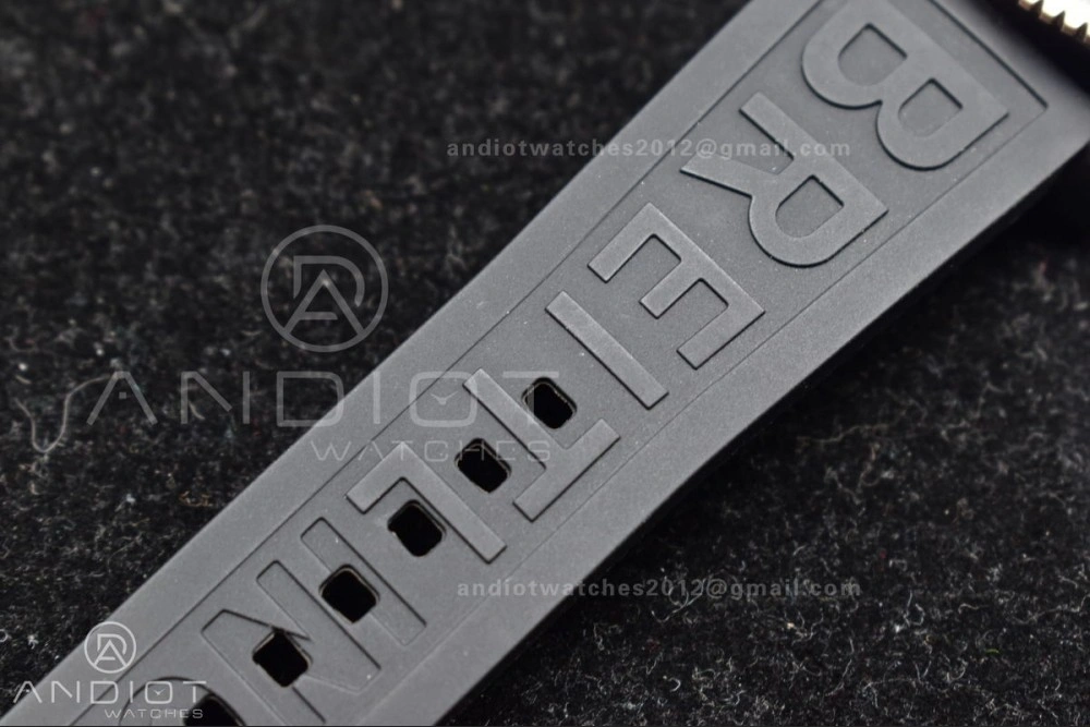 Superocean Automatic 44 TF 1:1 Best Edition Black Dial Black Bezel on Black Rubber Strap A2824