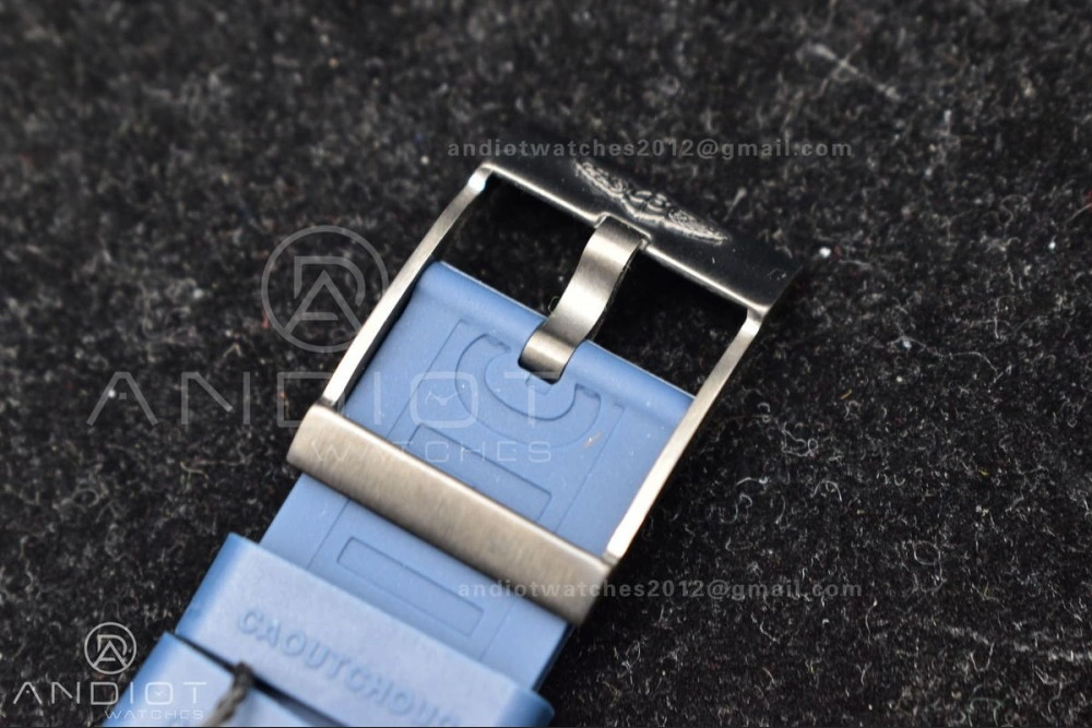 Superocean Automatic 44 TF 1:1 Best Edition Blue Dial Black Bezel On Black Rubber Strap A2824