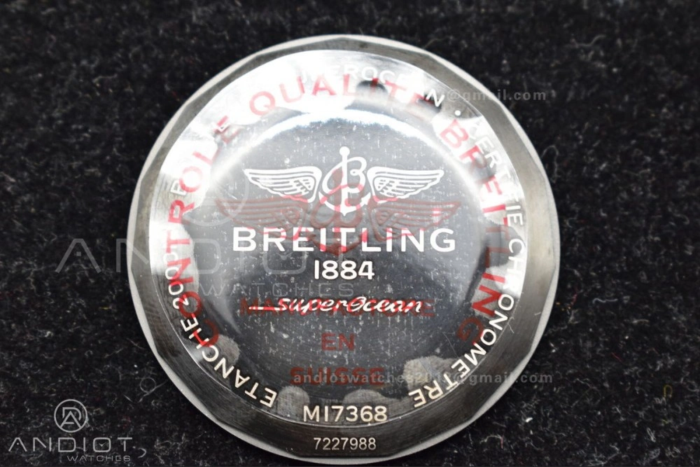 Superocean Automatic 44 TF 1:1 Best Edition Blue Dial Black Bezel On Black Rubber Strap A2824