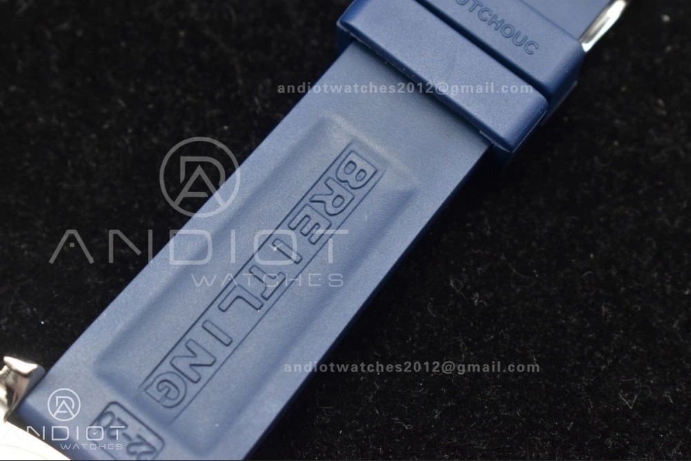 Superocean Automatic 44 TF 1:1 Best Edition Blue Dial Black Bezel On Black Rubber Strap A2824