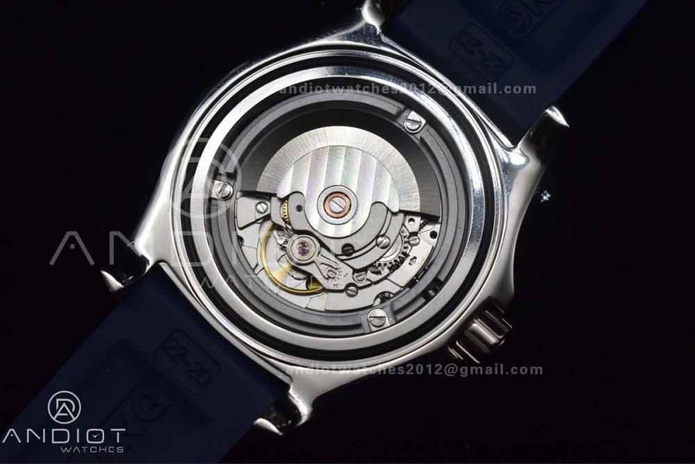 Superocean Automatic 44 TF 1:1 Best Edition Blue Dial Black Bezel On Black Rubber Strap A2824