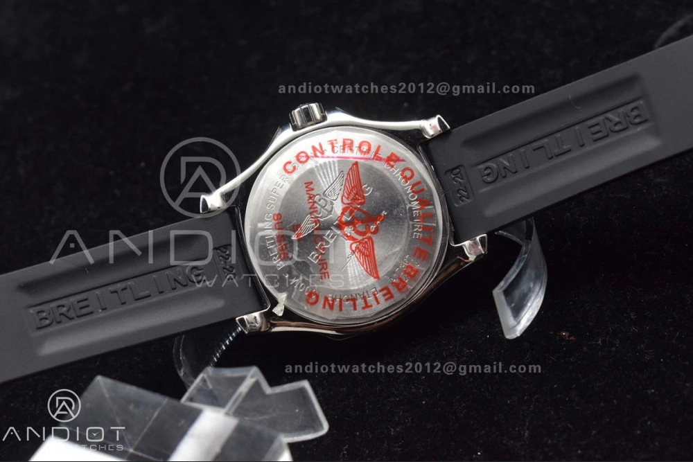 Superocean Automatic 44 TF 1:1 Best Edition Orange Dial Black Bezel On Black Rubber Strap A2824