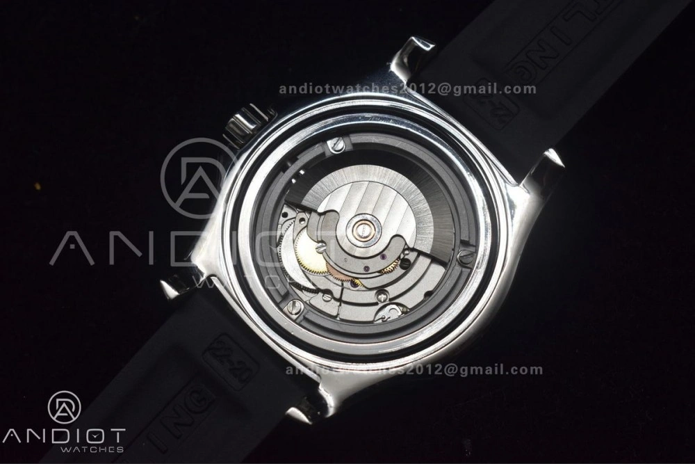 Superocean Automatic 44 TF 1:1 Best Edition Orange Dial Black Bezel On Black Rubber Strap A2824