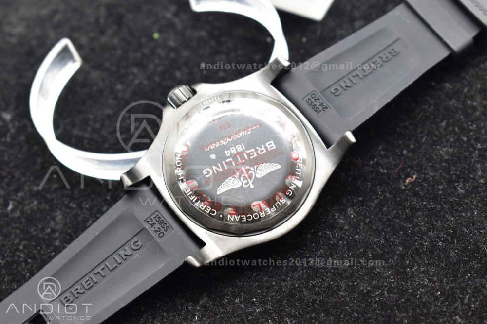 Superocean Automatic 44 TF 1:1 Best Edition Yellow Dial Black Bezel on Black Rubber Strap A2824