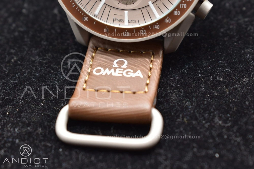 Swatch X Omega Bioceramic Moonwatch Mission To Saturn On Nylon Strap Quartz