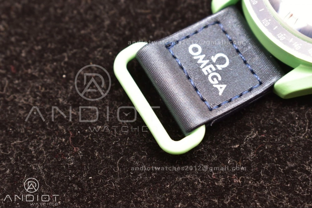 Swatch x Omega Bioceramic Moonwatch Mission to Earth on Nylon Strap Quartz