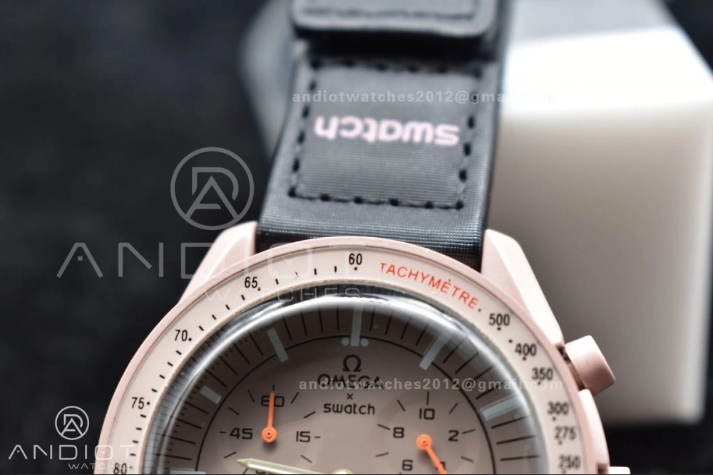 Swatch x Omega Bioceramic Moonwatch Mission to Jupiter on Nylon Strap Quartz