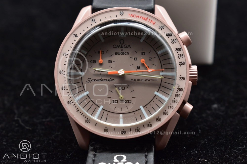 Swatch x Omega Bioceramic Moonwatch Mission to Jupiter on Nylon Strap Quartz