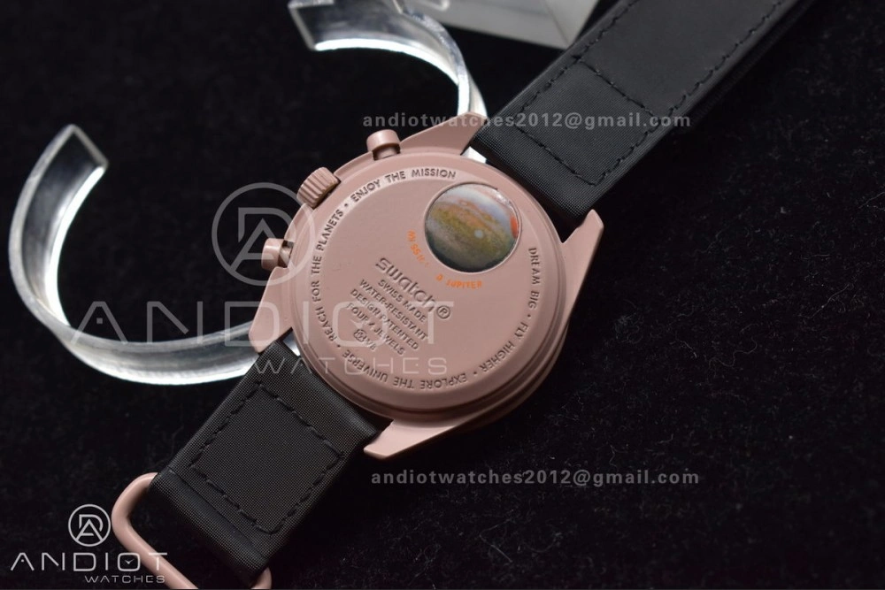 Swatch x Omega Bioceramic Moonwatch Mission to Jupiter on Nylon Strap Quartz