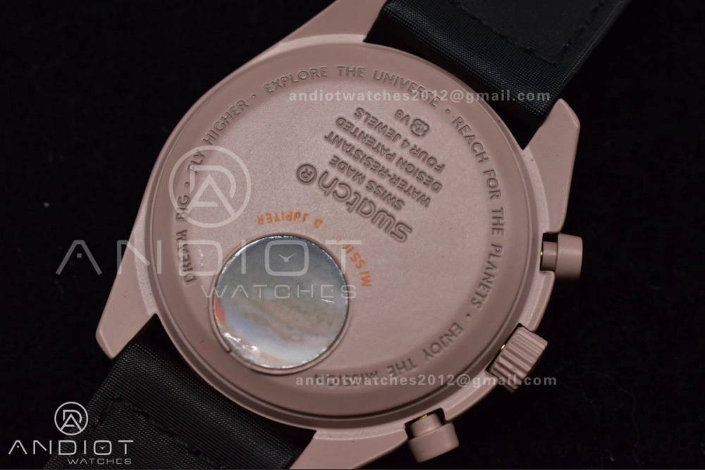 Swatch x Omega Bioceramic Moonwatch Mission to Jupiter on Nylon Strap Quartz