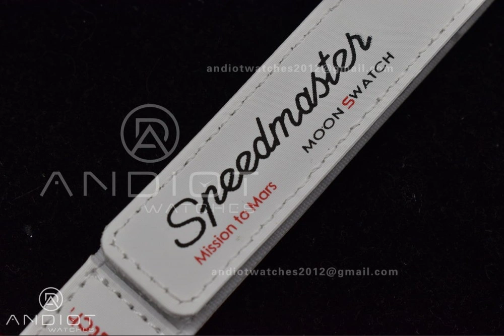 Swatch x Omega Bioceramic Moonwatch Mission to Mars on Nylon Strap Quartz