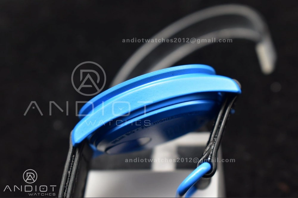 Swatch x Omega Bioceramic Moonwatch Mission to Neptune on Nylon Strap Quartz