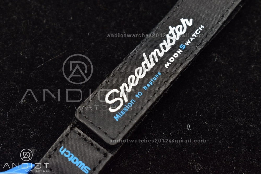 Swatch x Omega Bioceramic Moonwatch Mission to Neptune on Nylon Strap Quartz