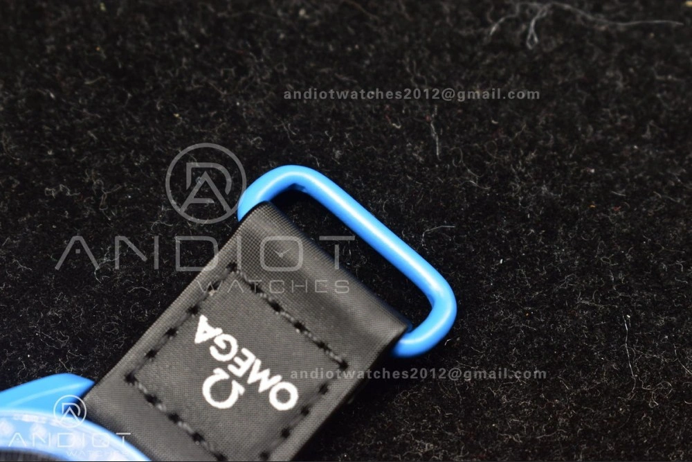 Swatch x Omega Bioceramic Moonwatch Mission to Neptune on Nylon Strap Quartz