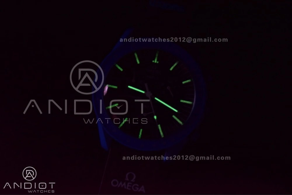 Swatch x Omega Bioceramic Moonwatch Mission to Neptune on Nylon Strap Quartz