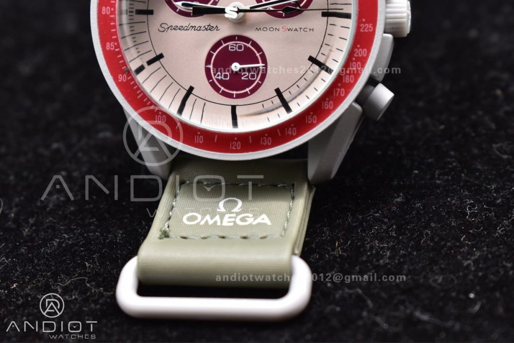 Swatch x Omega Bioceramic Moonwatch Mission to Pluto on Nylon Strap Quartz