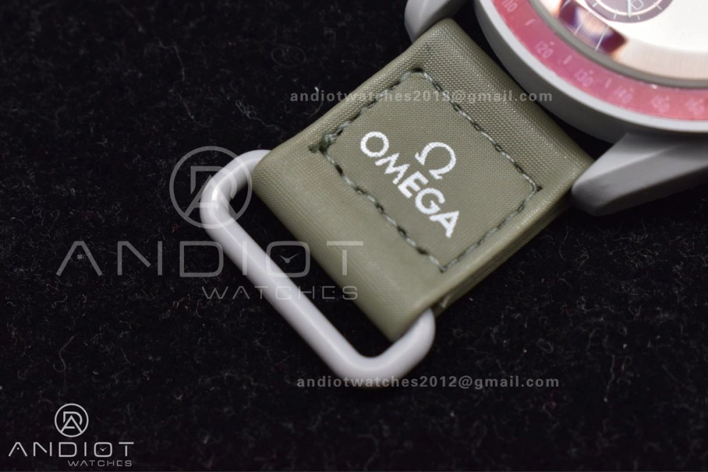 Swatch x Omega Bioceramic Moonwatch Mission to Pluto on Nylon Strap Quartz