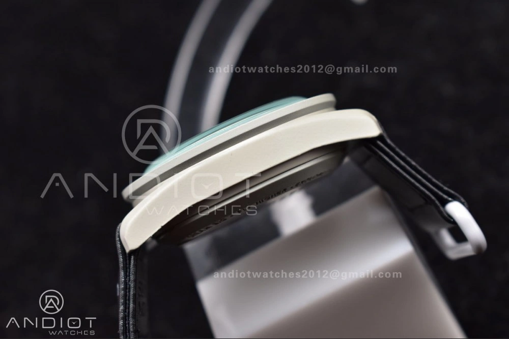 Swatch x Omega Bioceramic Moonwatch Mission to The Moon on Nylon Strap Quartz