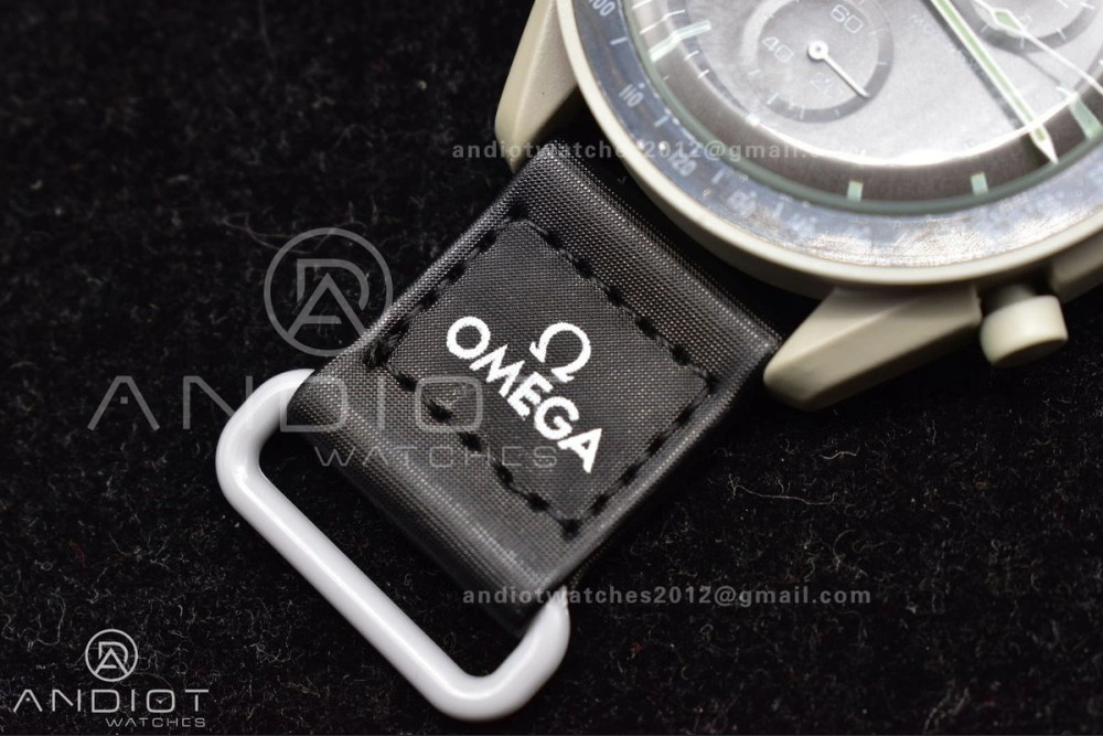 Swatch x Omega Bioceramic Moonwatch Mission to The Moon on Nylon Strap Quartz