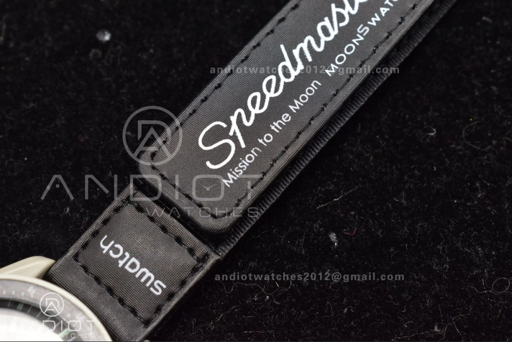 Swatch x Omega Bioceramic Moonwatch Mission to The Moon on Nylon Strap Quartz