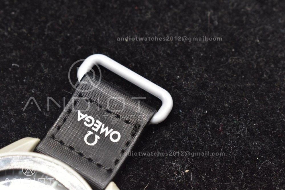 Swatch x Omega Bioceramic Moonwatch Mission to The Moon on Nylon Strap Quartz