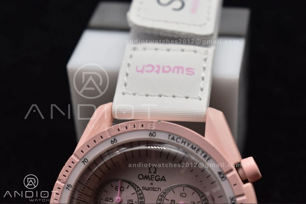 Swatch x Omega Bioceramic Moonwatch Mission to Venus on Nylon Strap Quartz