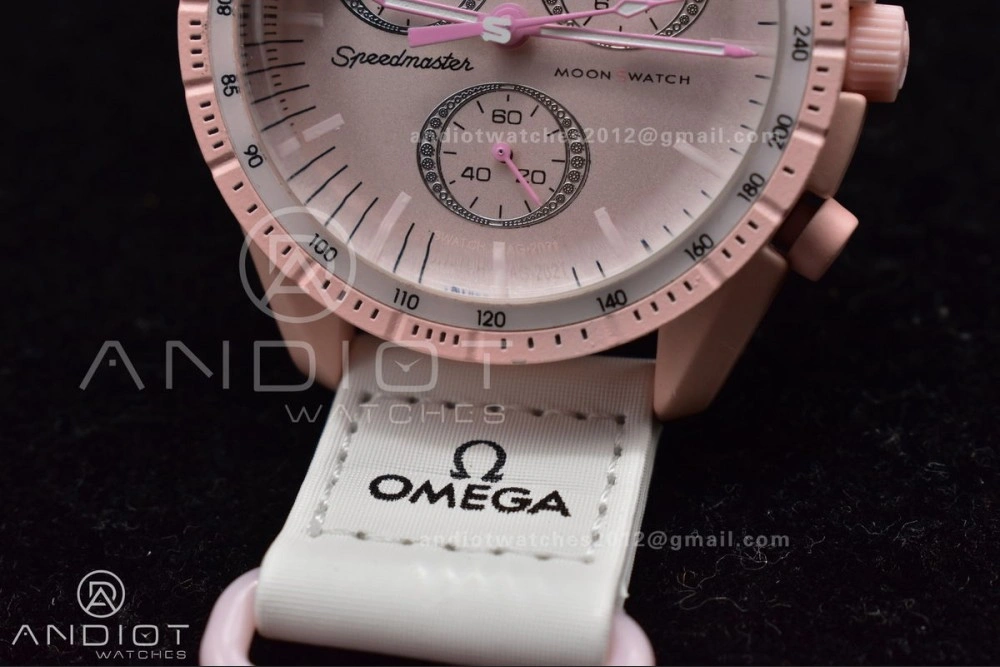 Swatch x Omega Bioceramic Moonwatch Mission to Venus on Nylon Strap Quartz