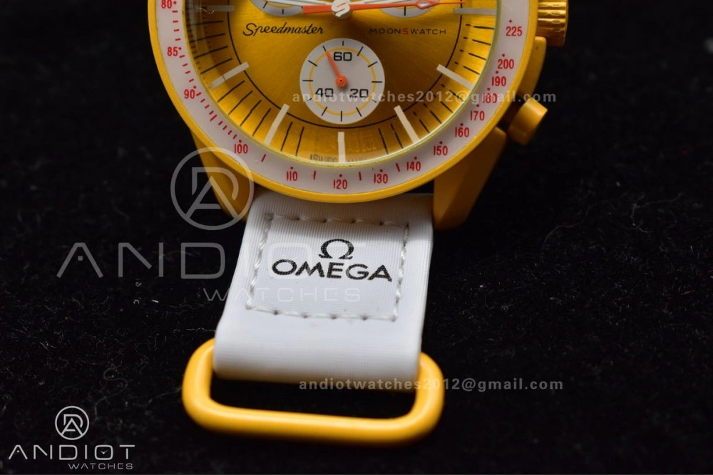Swatch x Omega Bioceramic Moonwatch Mission to the Sun on Nylon Strap Quartz