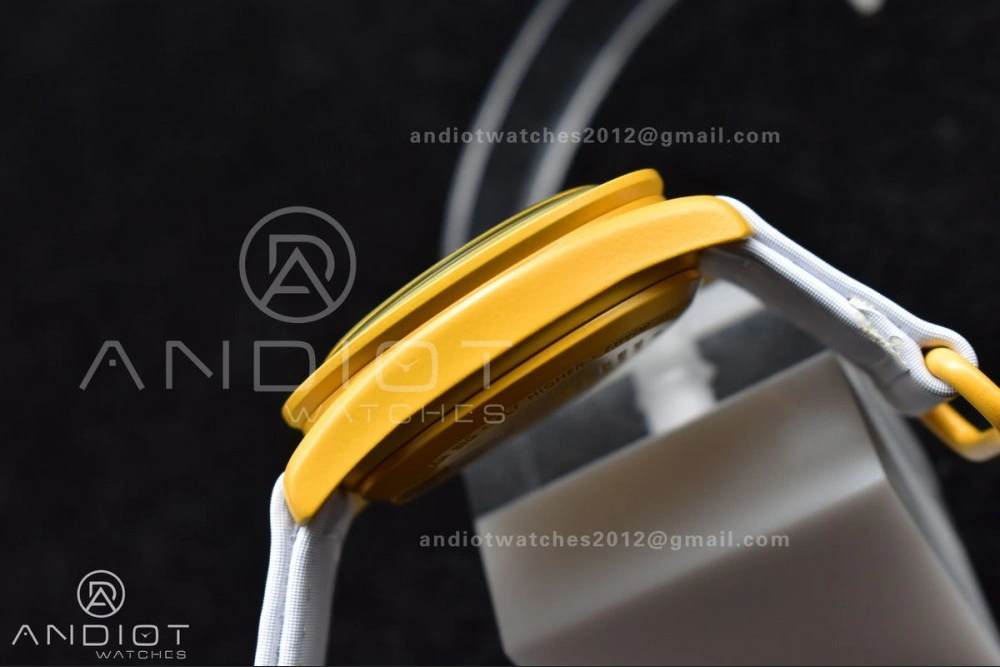 Swatch x Omega Bioceramic Moonwatch Mission to the Sun on Nylon Strap Quartz