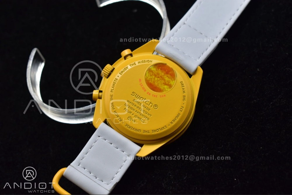 Swatch x Omega Bioceramic Moonwatch Mission to the Sun on Nylon Strap Quartz