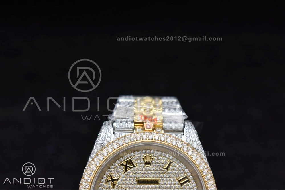 TWD 41mm Best Version Diamond DateJust Roman Dial 2 Tone Yellow Gold