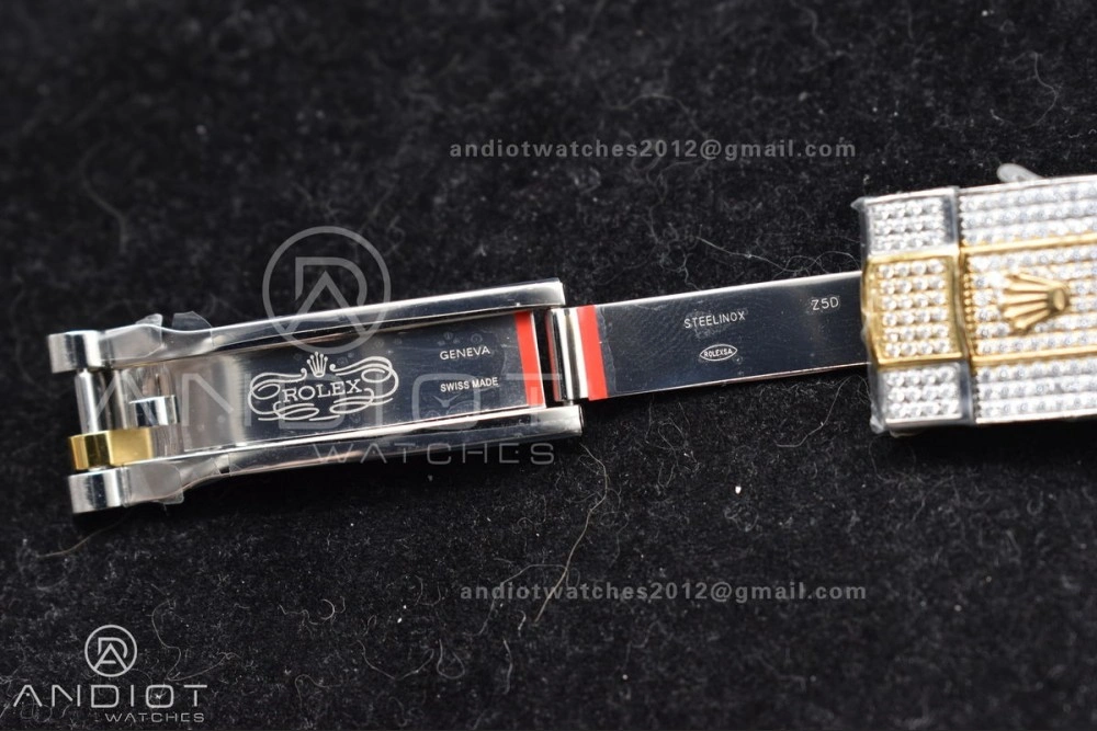 TWD 41mm Best Version Diamond DateJust Roman Dial 2 Tone Yellow Gold