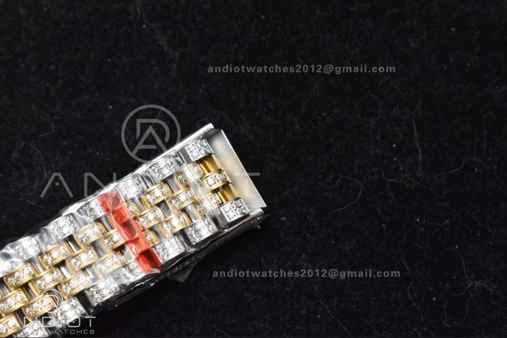 TWD 41mm Best Version Diamond DateJust Roman Dial 2 Tone Yellow Gold