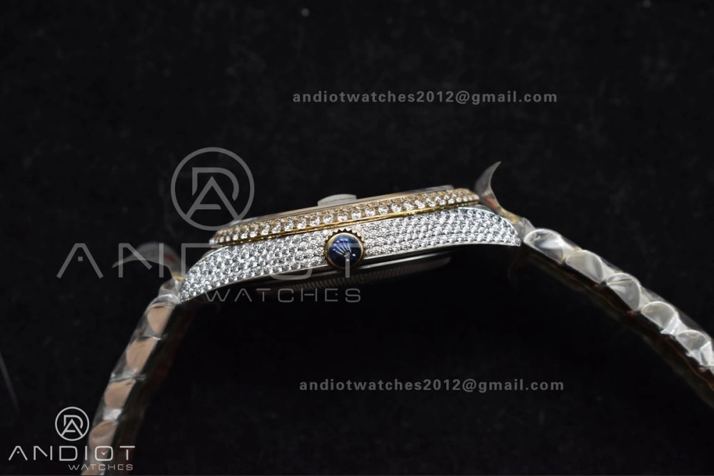 TWD 41mm Best Version Diamond DateJust Roman Dial 2 Tone Yellow Gold