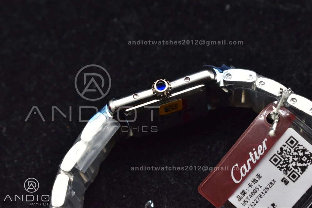 Tank Solo 20.3mm K11F SS White Dial With Diamond Bezel On SS Bracelet Ronda Quartz