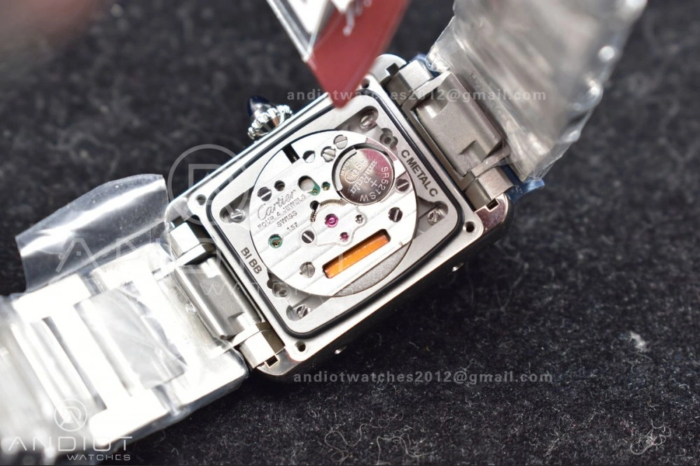 Tank Solo 20.3mm K11F SS White Dial With Diamond Bezel On SS Bracelet Ronda Quartz