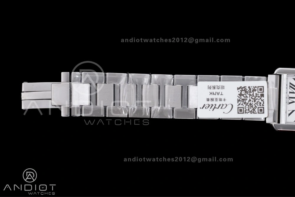 Tank Solo 31x24.4mm AF SS White Dial on SS Bracelet Ronda Quartz