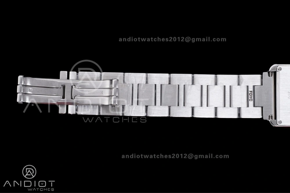 Tank Solo 31x24.4mm AF SS White Dial on SS Bracelet Ronda Quartz
