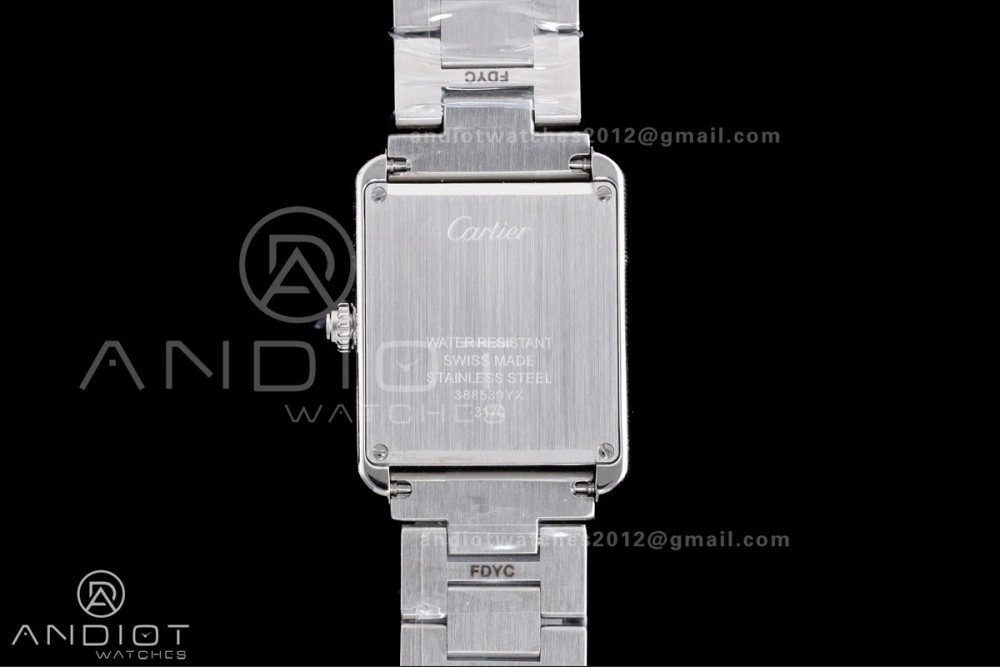 Tank Solo 31x24.4mm AF SS White Dial on SS Bracelet Ronda Quartz